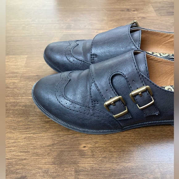 Black Double Buckle, Y.Not? Shoes - Picture 2 of 4